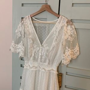 White lace maxi NWOT